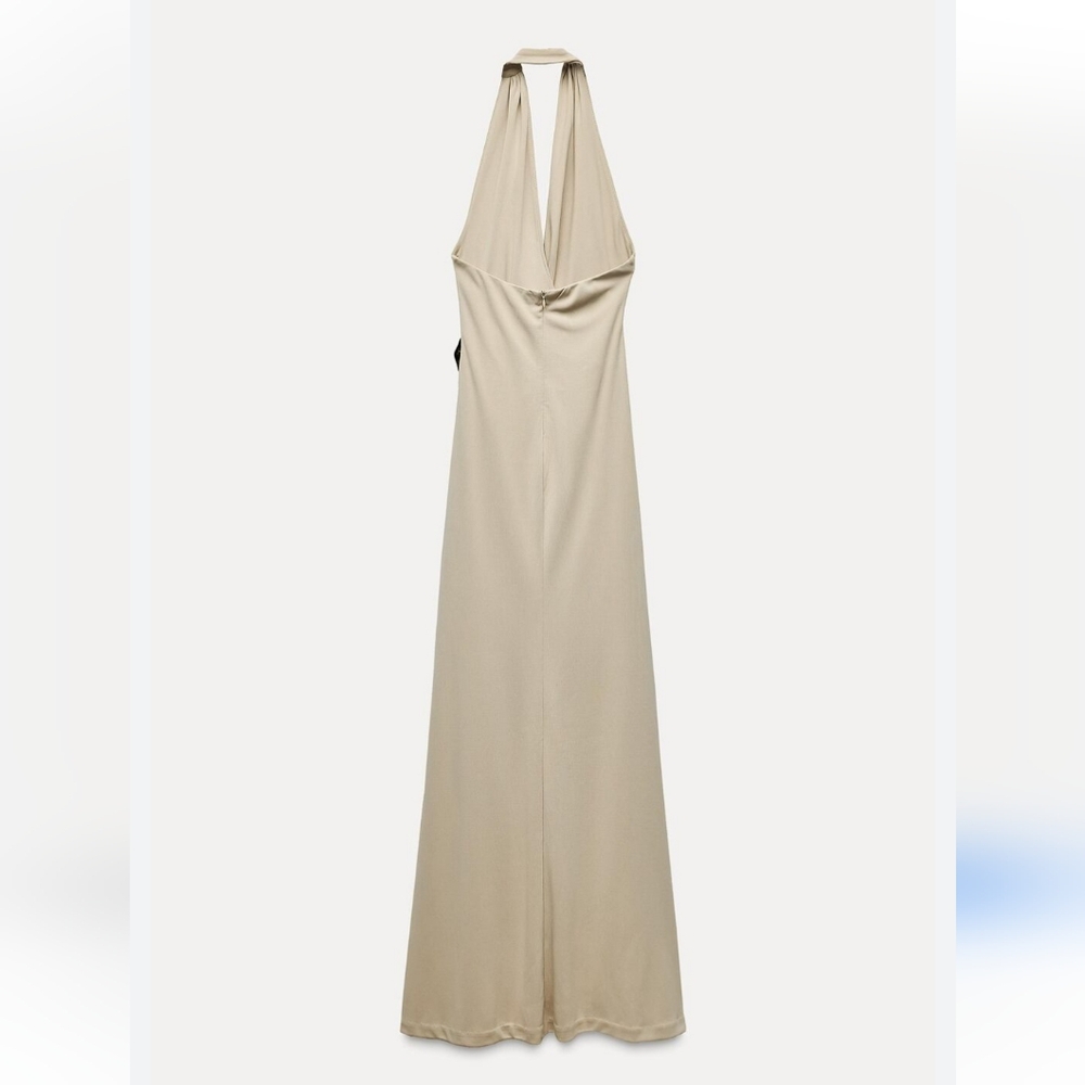 Zara Shell Halter Maxi Dress Size M ans XS - Picture 15 of 16